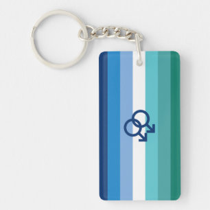 MLM Gay Male Pride Flag Key Ring