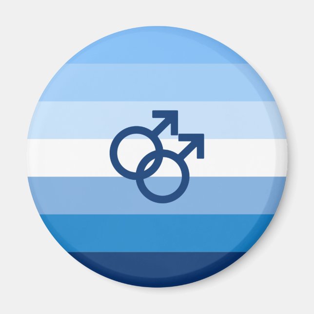 MLM Gay Male Pride Flag Magnet (Front)