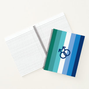 MLM Gay Male Pride Flag Notebook