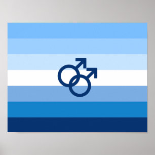 MLM Gay Male Pride Flag Poster