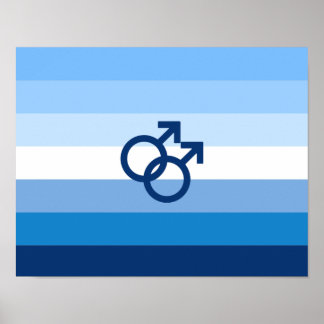 MLM Gay Male Pride Flag Poster