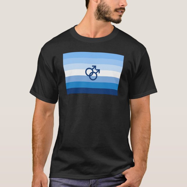 MLM Gay Male Pride Flag T-Shirt (Front)