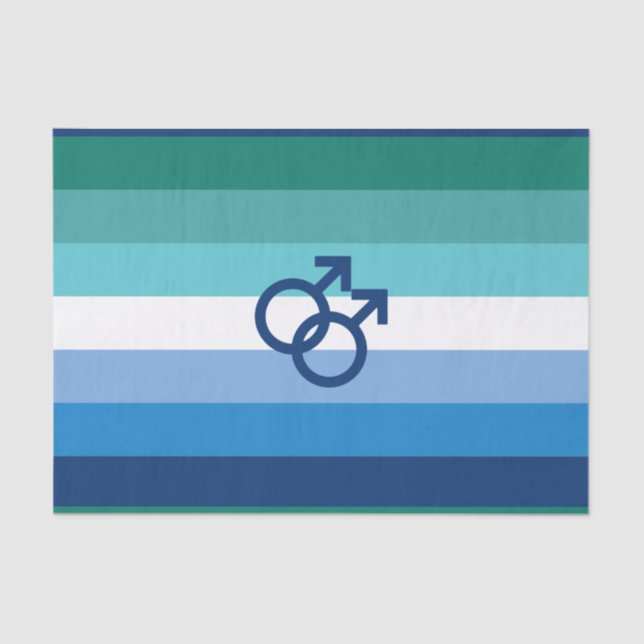 MLM Gay Male Pride Flag Tissue Paper (Front)