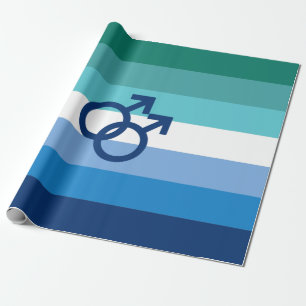 MLM Gay Male Pride Flag Wrapping Paper