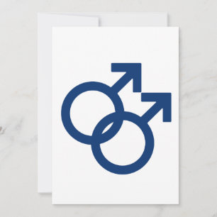 MLM Gay Men Gender Symbol Holiday Card