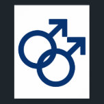MLM Gay Men Gender Symbol Poster<br><div class="desc">LGBTQ  Inclusive Pride Apparel for Everyone from LGBTShirts.com
Browse over 10, 000  Pride Flag Gifts,  LGBTQ  Humor,  Equality,  Slang,  & Culture Designs. Shop for the most unique Gay,  Lesbian,  Bi,  Trans and Queer Apparel on the web. You'll find everything from Gay to Z @ http://www.LgbtShirts.com</div>