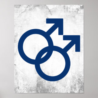MLM Gay Men Gender Symbol Poster
