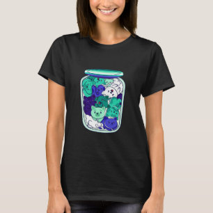 MLM Jar of Cats MLM Pride LGBT Gay Male Flag MLM T-Shirt
