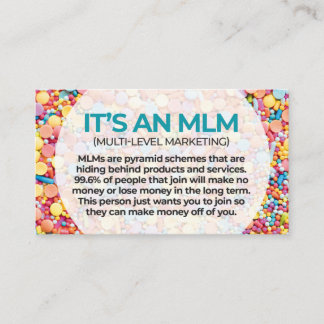 MLMs are Pyramid Schemes - Business Card