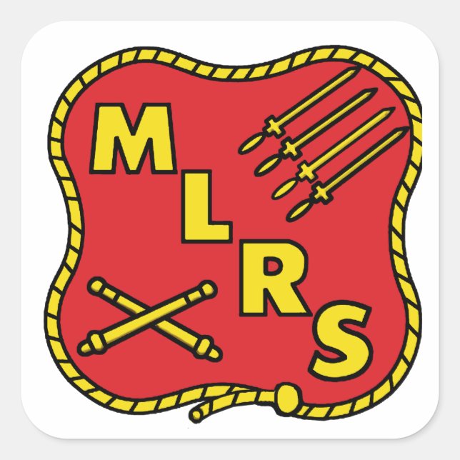 MLRS Field Artillery Square Sticker (Front)
