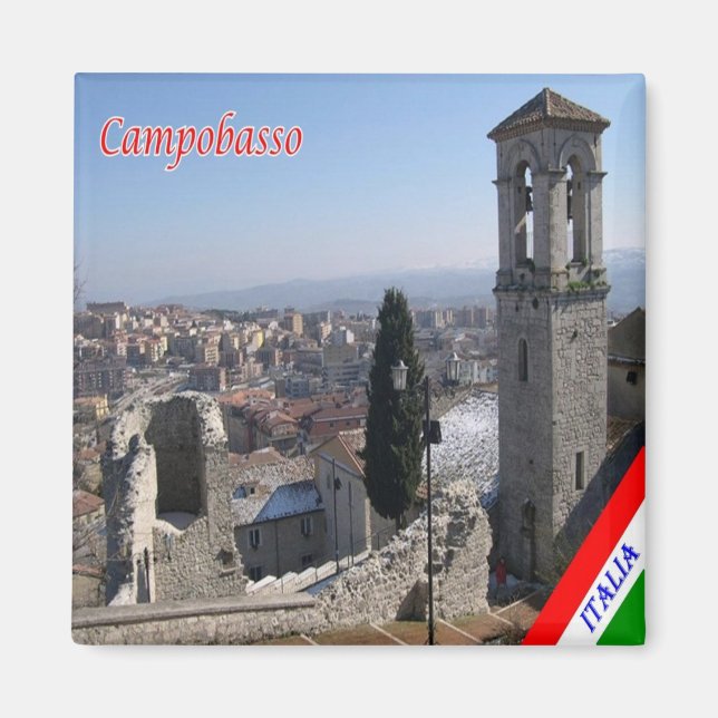 MLS018 CAMPOBASSO Bell Tower San Bartolomeo Fridge Magnet (Front)