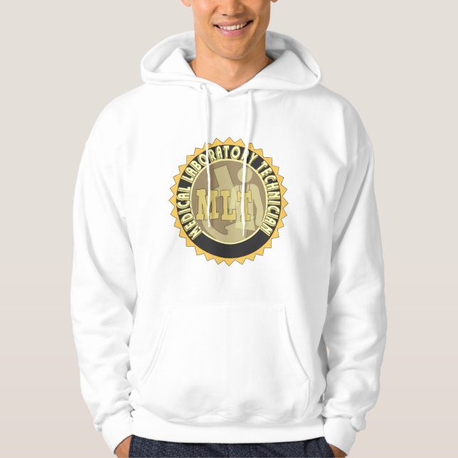 MLT BADGE MEDICAL LABORATORY TECHNICIAN HOODIE (Front)