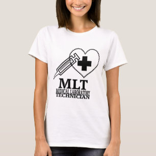 MLT HEART SYRINGE MEDICAL LAB TECH LOGO T-Shirt