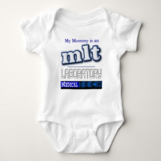 MLT LOGO - LABORATORY MEDICAL TECH BABY BODYSUIT (Front)