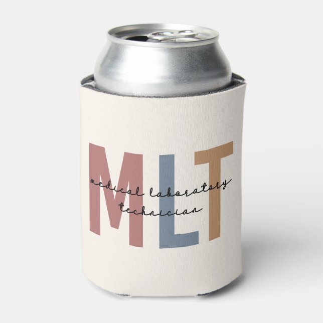 MLT Medical Laboratory Technician Medical Lab Tech Can Cooler (Can Front)