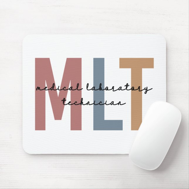 MLT Medical Laboratory Technician Medical Lab Tech Mouse Mat (With Mouse)