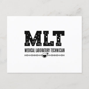 MLT Medical Laboratory Technician Science Lab Tech Postcard
