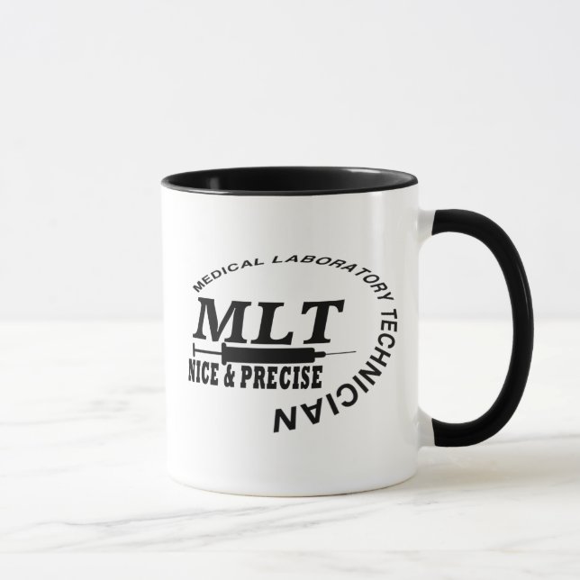MLT SLOGAN NICE AND PRECISE MEDICAL LAB TECH MUG (Right)