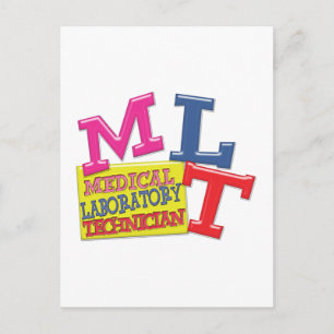 MLT WHIMSICAL FUN ACRONYM LETTERS LABORATORY POSTCARD