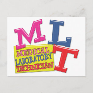 MLT WHIMSICAL FUN ACRONYM LETTERS LABORATORY POSTCARD