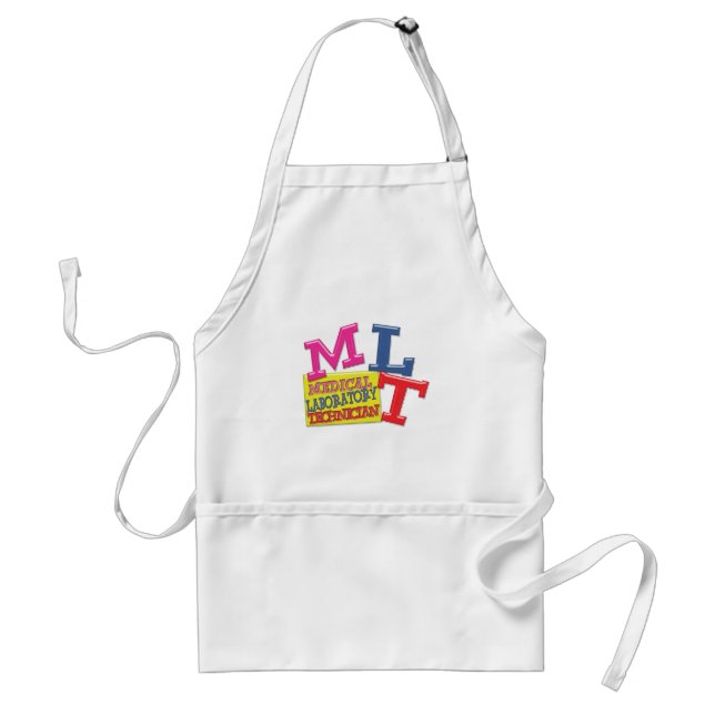 MLT WHIMSICAL FUN ACRONYM LETTERS LABORATORY STANDARD APRON (Front)