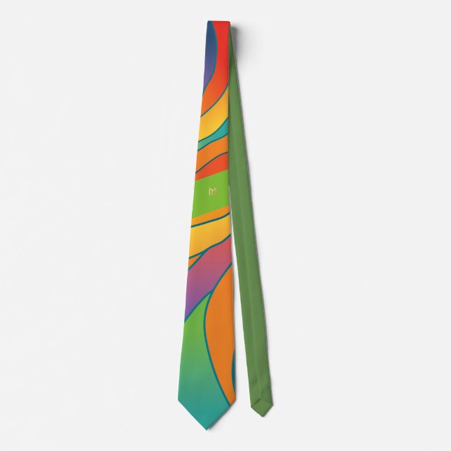 MLTS Chalice Art Colour Tie, Green Tie (Front)