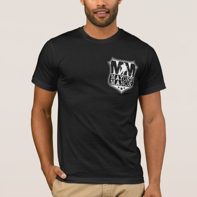 MM - Badge in Black T-Shirt (Front)