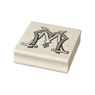 MM Monogram MM Logo Rubber Ink Stamp