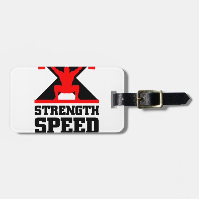 mma athlete luggage tag (Front Horizontal)