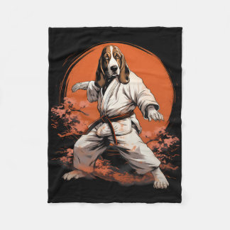 Mma Bet Hound Dog Karate  Fleece Blanket
