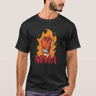 MMA burning Boxing Glove with Fire T-Shirt
