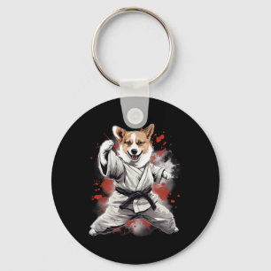 Mma Cardigan Welsh Corgi Dog Karate For Men Women  Key Ring