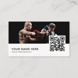 mma coach QR Code Business Card