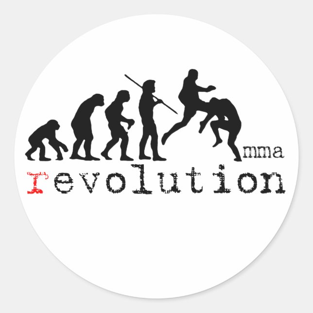 MMA Evolution Chart Flying Knee Sticker (Front)