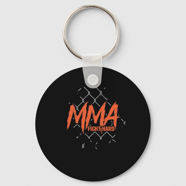 MMA Fight Hard Key Ring (Front)