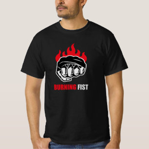 MMA Fighter Burning Fist T-Shirt