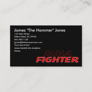 MMA FIGHTER BUSINESS CARD