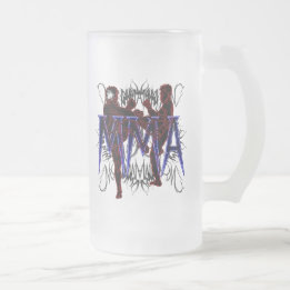 MMA Fighters Frosted Beer Glass Frosted Glass Beer Mug