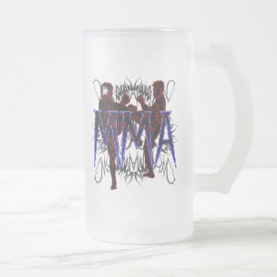 MMA Fighters Frosted Beer Glass Frosted Glass Beer Mug