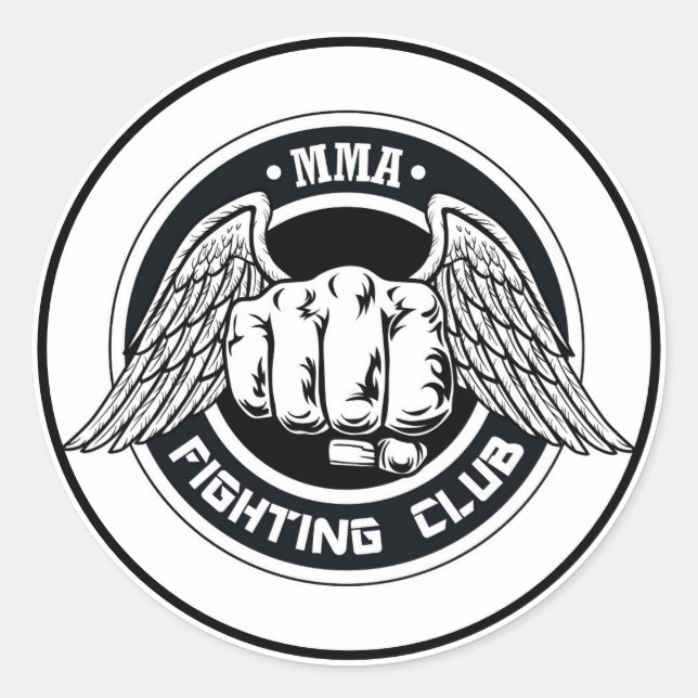 MMA Fighting Club Classic Round Sticker (Front)