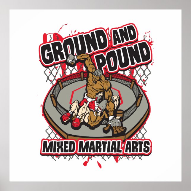 MMA Ground and Pound Poster (Front)