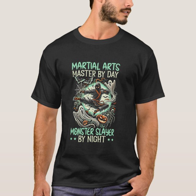 MMA Halloween Martial Arts Martial Artist Trick Or T-Shirt (Front)