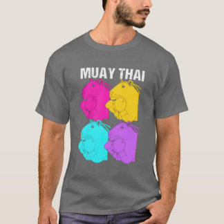 MMA Kickboing Retro 80s Capybara Doing Muayhai vin T-Shirt