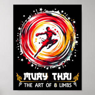 MMA Kickboxing Thai Boxing Art of Eight Limbs Muay Poster