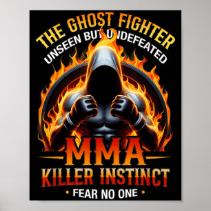 MMA Mixed Martial Arts Fighter Training Combat Poster