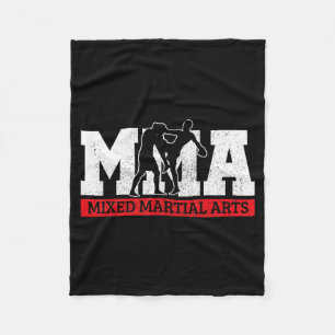 MMA Mixed Martial Arts Jiu Jitsu Kick Boxing Fleece Blanket
