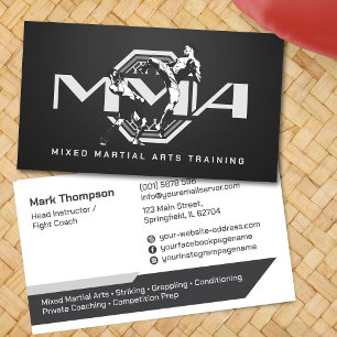 MMA - Mixed Martial Arts Training Business Card