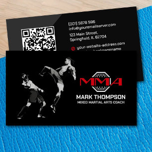 MMA - Mixed Martial Arts Training Business Card