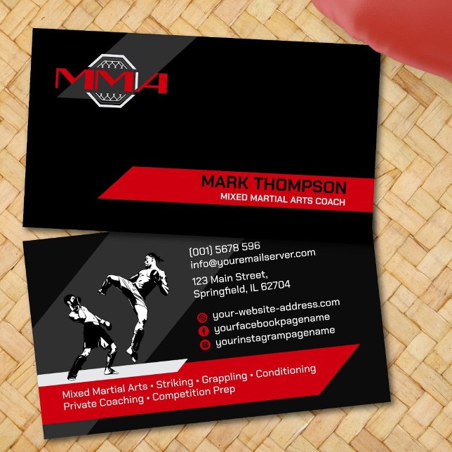 MMA - Mixed Martial Arts Training Business Card (Creator Uploaded)