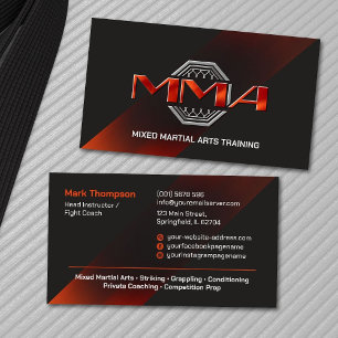MMA - Mixed Martial Arts Training Business Card